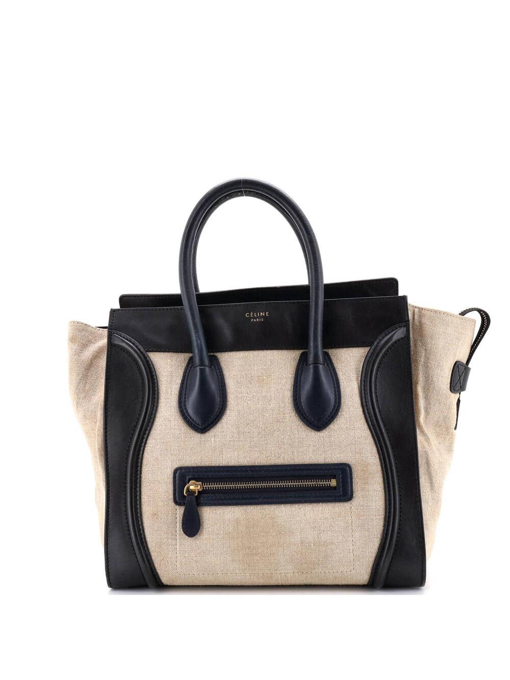 Celine Luggage Bag Canvas And Leather #224241C10B